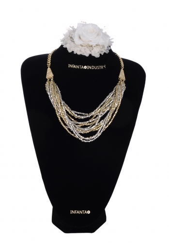 Multi-Strand Two Tone Necklace