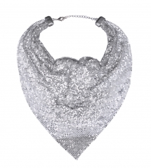 Shiny Grackle Bib Collar Necklace