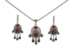 Bridal Fashion Jewelry Sets For Women Pendant & Stud Earrings Set