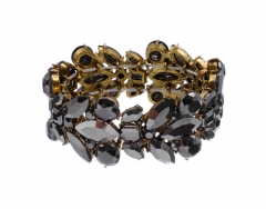 Marquise Glass Stone Cluster Stretch Bracelet