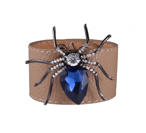 Spider Flexible Leather Bracelet