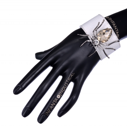 Spider Flexible Leather Bracelet