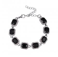 Rectangular Linked Stretch Bracelet