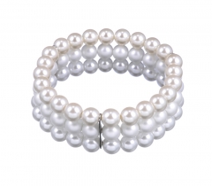 3 Row Stretch Pearl Bead Bracelet