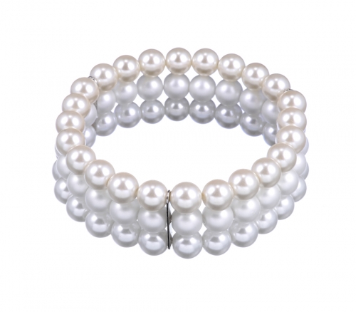 3 Row Stretch Pearl Bead Bracelet