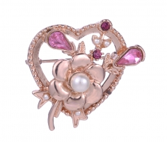 Embellished Heart Brooch