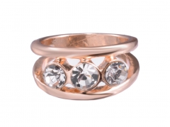 Crystals Rose Gold Plated Women Fashion Ring