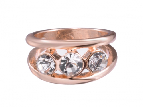 Crystals Rose Gold Plated Women Fashion Ring