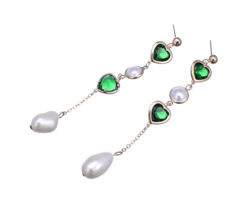 Elegant Vintage Long Pearl Earrings