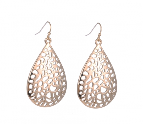 Women's Gold Plated Hoop Round Earrings