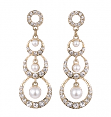 Gold Crystal Drop Earrings