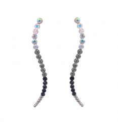 Women's Jewellery - Pave Curve Drop Earrings