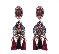 Tibetan Long Ethnic Earrings