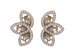 Pave Navette Women's Stud Earrings