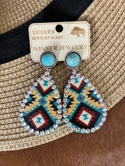 Handcrafted Concho Earrings in Navajo