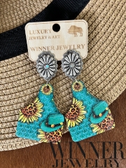 Handcrafted Concho Earrings in Navajo